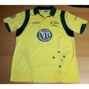 Australian Men’s Cricket Team VB Jersey Polo Shirt Large Asics Yellow